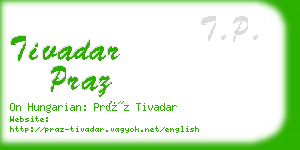 tivadar praz business card